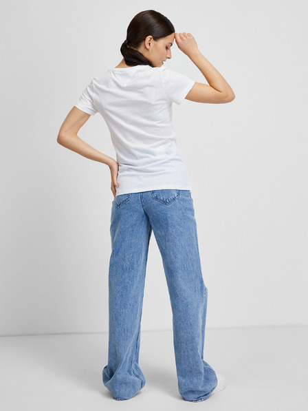 Tommy Jeans Bílé dámské tričko Tommy Jeans