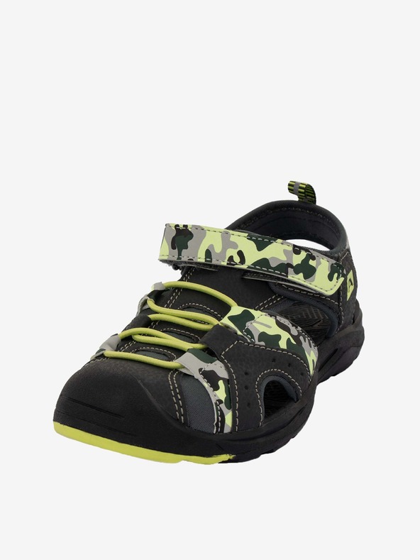 ALPINE PRO Žluto-šedé dětské sandály ALPINE PRO BIELO