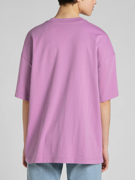 Lee Růžové dámské oversize tričko Lee