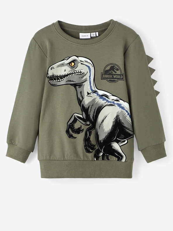 name it Khaki klučičí mikina name it Jairi Jurassic