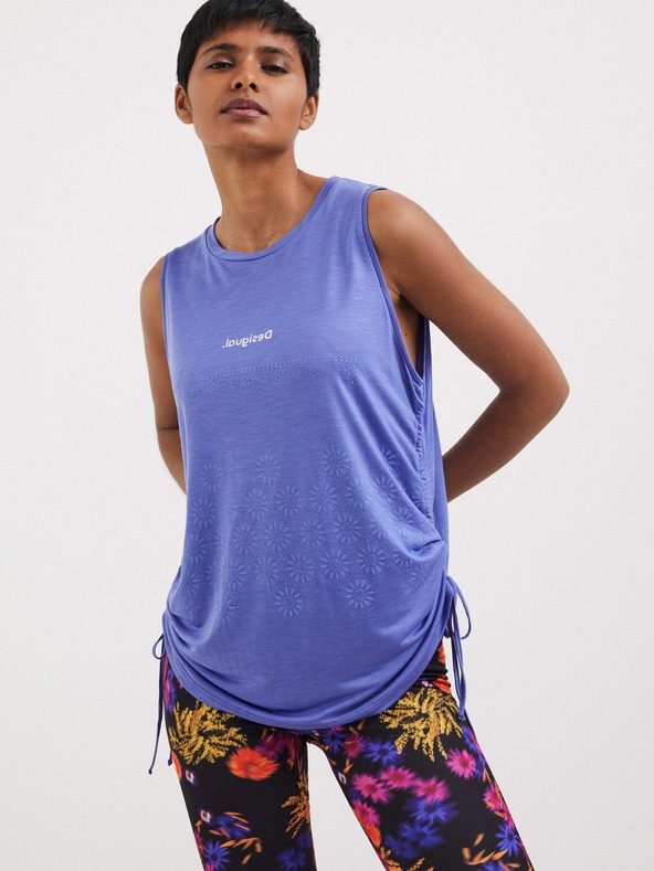 Desigual Fialové dámské sportovní tílko Desigual Tulum