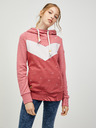 Ragwear Růžová dámská mikina s kapucí Ragwear Trega