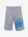 Lacoste Světle šedé pánské žíhané teplákové kraťasy Lacoste
