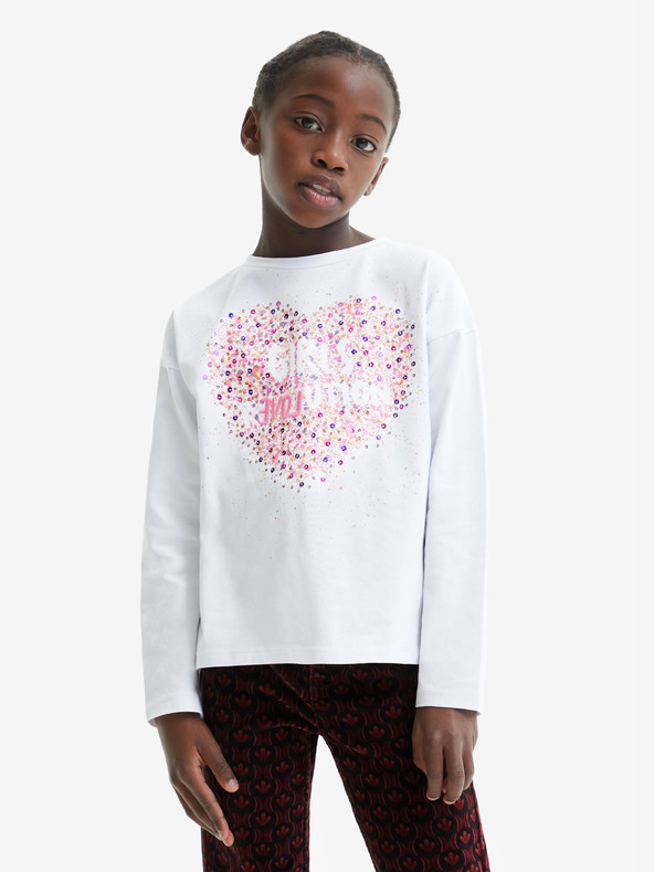 Desigual Bílé holčičí tričko Desigual Alba