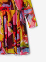 Desigual Žluto-růžové holčičí vzorované šaty Desigual Aguayo