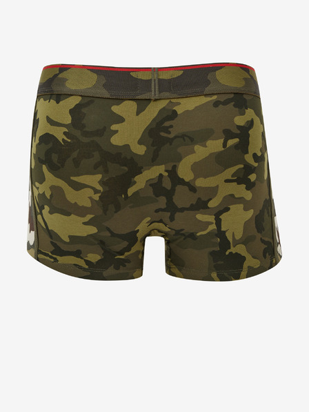 Diesel Zelené pánské maskáčové boxerky Diesel Damien