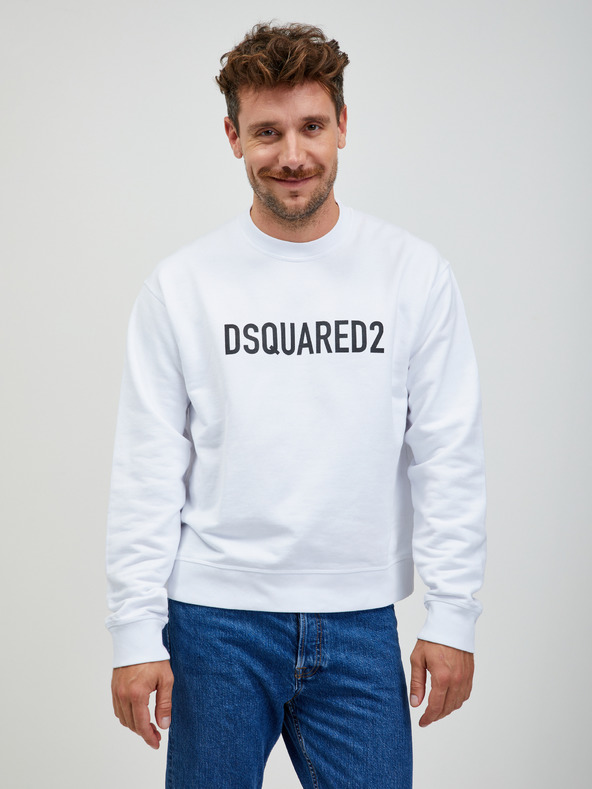 DSQUARED2 Bílá pánská mikina DSQUARED2