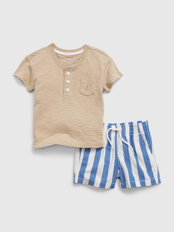 GAP Baby set tričko a pruhované kraťasy GAP