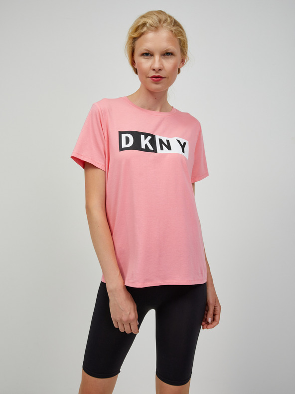 DKNY Světle růžové dámské tričko DKNY