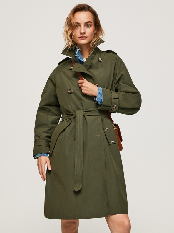 Pepe Jeans Khaki dámský trenčkot Pepe Jeans Ava