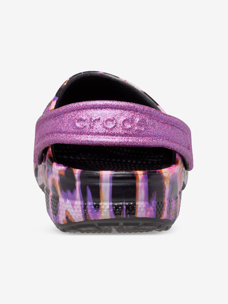 Crocs Fialové holčičí pantofle se zvířecím vzorem Crocs