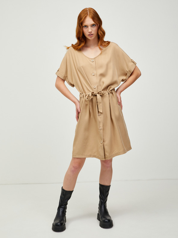 Ragwear Béžové košilové šaty Ragwear Purah