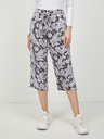 ONLY Fialovo-černé vzorované culottes ONLY Nova