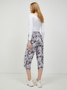 ONLY Fialovo-černé vzorované culottes ONLY Nova