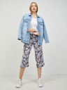 ONLY Fialovo-černé vzorované culottes ONLY Nova