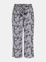 ONLY Fialovo-černé vzorované culottes ONLY Nova