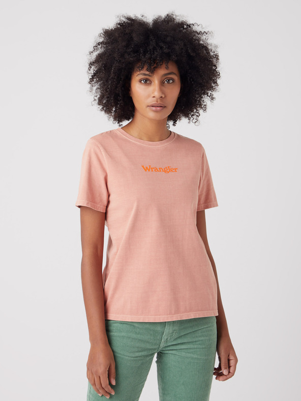 Wrangler Meruňkové dámské tričko Wrangler