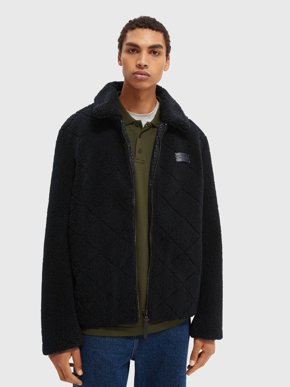 Scotch & Soda Tmavě modrá pánská bunda Scotch & Soda