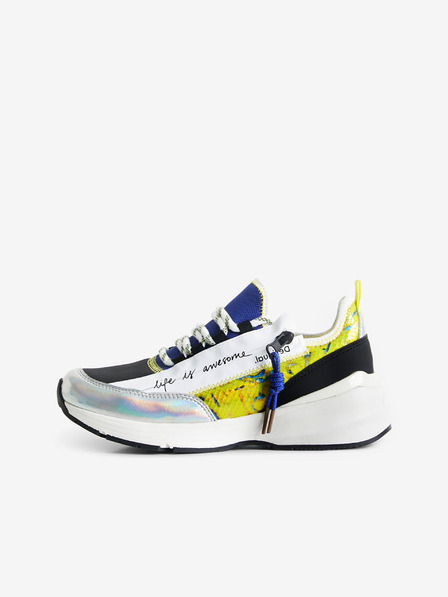 Desigual Žluto-bílé dámské tenisky Desigual Moon Zipper