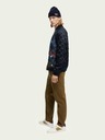 Scotch & Soda Tmavě modrá pánská vzorovaná bunda Scotch & Soda