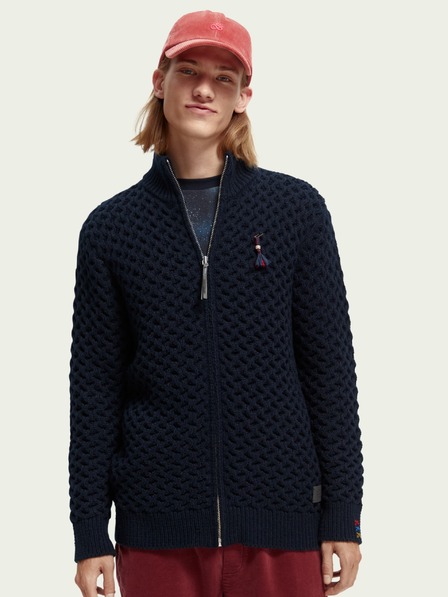Scotch & Soda Tmavě modrý pánský svetr Scotch & Soda