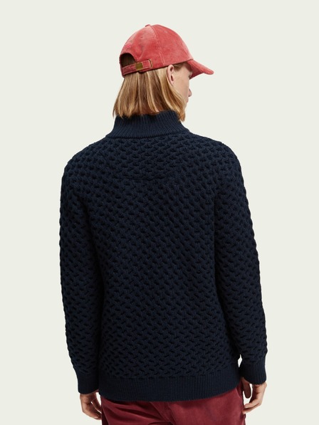 Scotch & Soda Tmavě modrý pánský svetr Scotch & Soda