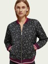 Scotch & Soda Fialová dámská vzorovaná oboustranná bunda Scotch & Soda