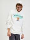 Converse Krémová pánská mikina s kapucí Converse