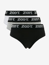 ZOOT.lab Sada tří dámských kalhotek v bílé, šedé a černé barvě ZOOT.lab