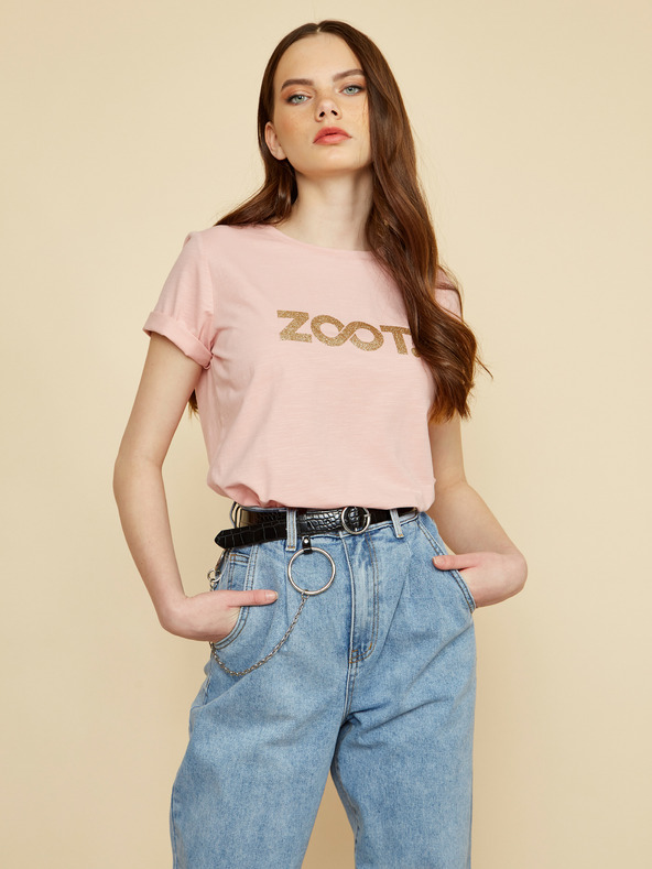 ZOOT.lab Světle růžové dámské tričko s potiskem ZOOT.lab Lucy