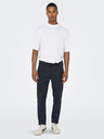 ONLY & SONS Tmavě modré pánské chino kalhoty ONLY & SONS Leo