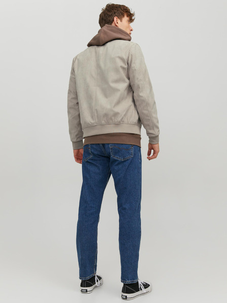 Jack & Jones Béžový pánský bomber v semišové úpravě Jack & Jones Rocky