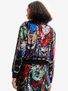 Desigual Červeno-černý dámský bomber s flitry Desigual Sequin