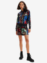 Desigual Červeno-černý dámský bomber s flitry Desigual Sequin