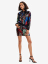 Desigual Červeno-černý dámský bomber s flitry Desigual Sequin