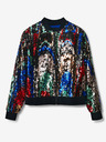 Desigual Červeno-černý dámský bomber s flitry Desigual Sequin