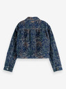 Scotch & Soda Tmavě modrá dámská vzorovaná džínová bunda Scotch & Soda