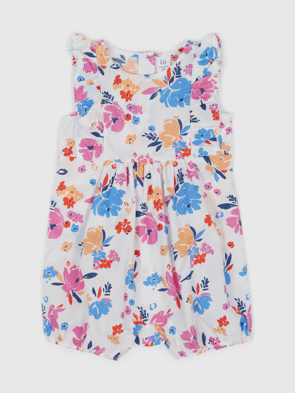 GAP Baby bavlněný overal floral GAP
