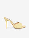 Steve Madden Světle žluté dámské pantofle na vysokém podpatku Steve Madden Signify