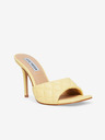 Steve Madden Světle žluté dámské pantofle na vysokém podpatku Steve Madden Signify