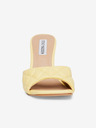 Steve Madden Světle žluté dámské pantofle na vysokém podpatku Steve Madden Signify