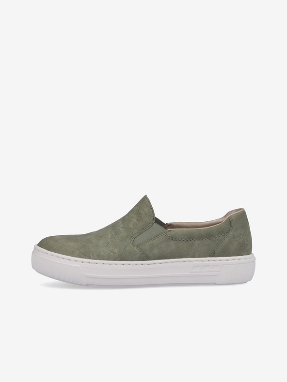 Rieker Zelené dámské slip on tenisky Rieker