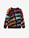 Desigual Černá dětská vzorovaná mikina Desigual Sweat Xocolat