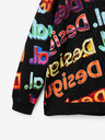 Desigual Černá dětská vzorovaná mikina Desigual Sweat Xocolat