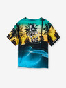 Desigual Žluto-modré klučičí vzorované tričko Desigual Kennto