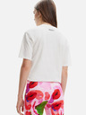 Desigual Bílé dámské tričko Desigual Face