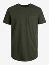 Jack & Jones Tmavě zelené pánské tričko Jack & Jones Noa