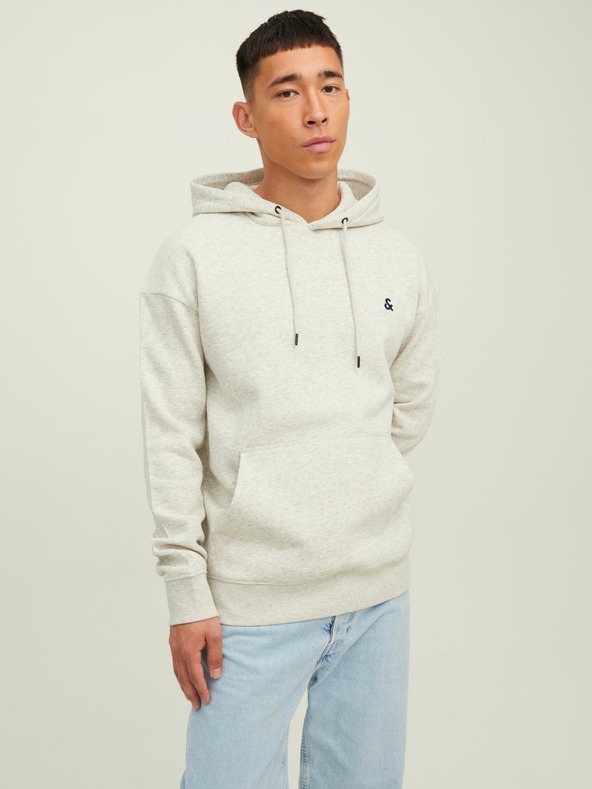 Jack & Jones Světle šedá žíhaná mikina s kapucí Jack & Jones Star