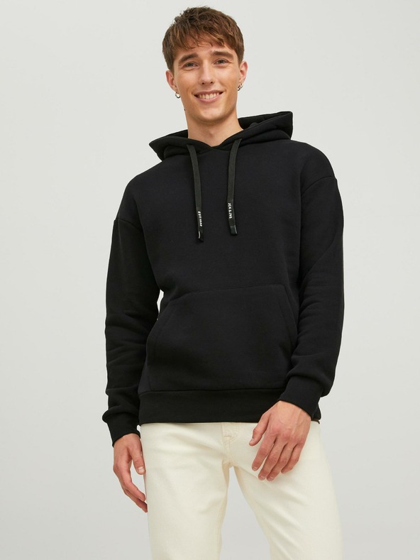 Jack & Jones Černá mikina s kapucí Jack & Jones Eking