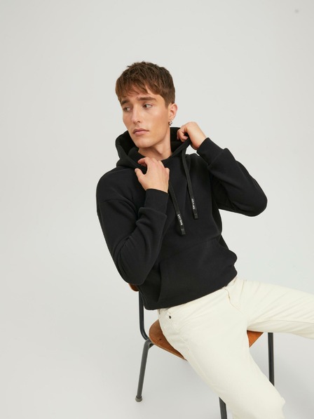 Jack & Jones Černá mikina s kapucí Jack & Jones Eking